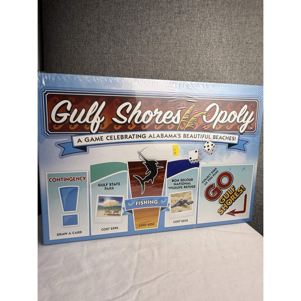 NEW Gulf Shores Opoly‎ Monopoly Board Game Alabama's Beautiful Beaches SEALED